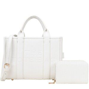 Small White Tote Bag w /wallet